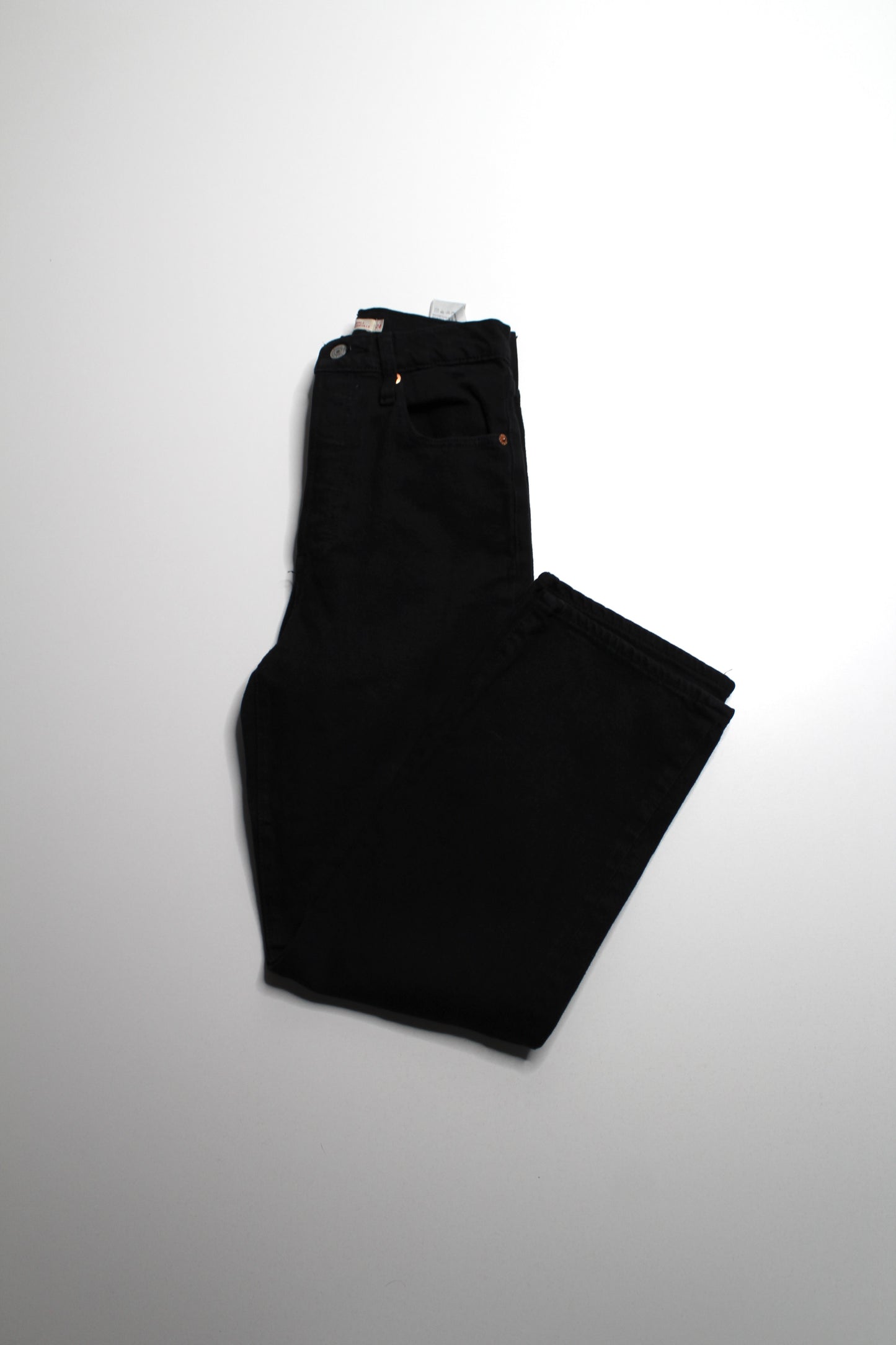 Levi's black 'ribcage straight ankle' jeans, size 24