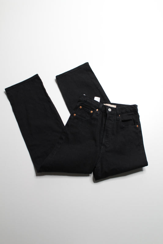 Levi's black 'ribcage straight ankle' jeans, size 24