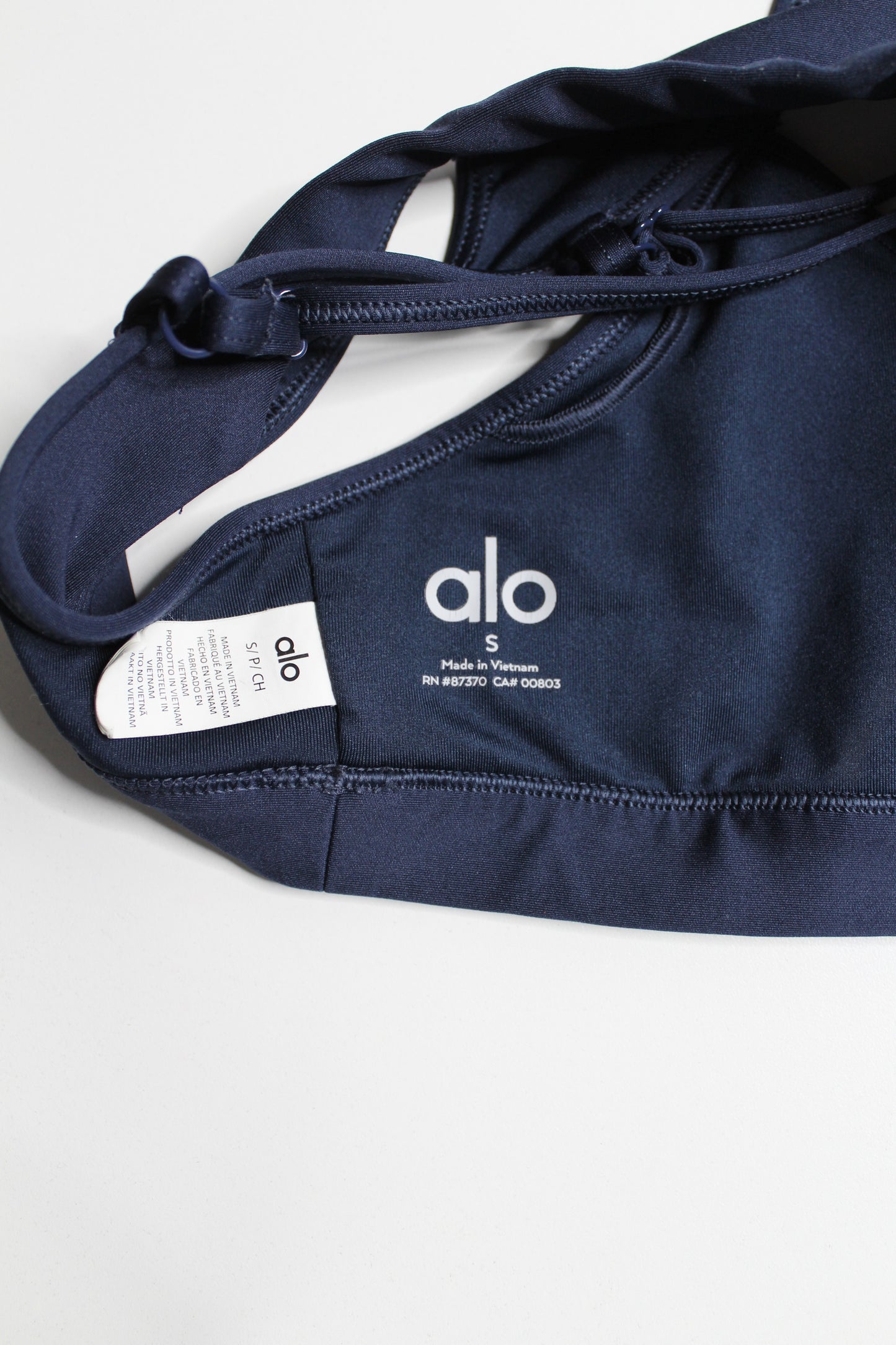 Alo Yoga dark navy bra, size small