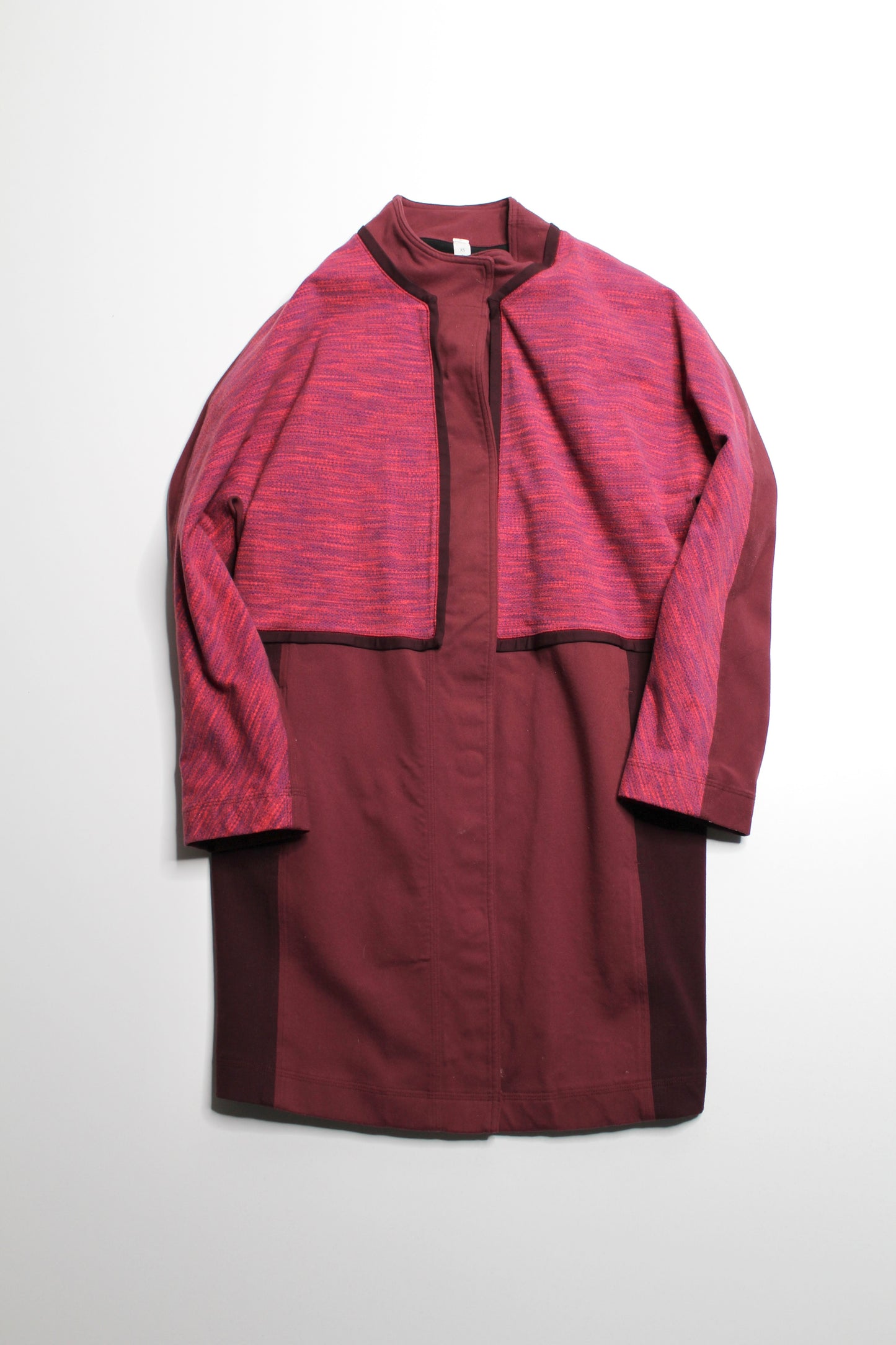 Lululemon bumble rust berry ‘cocoon car’ coat, size xs (oversized fit) (fits xs/small)