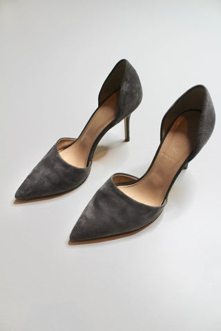 J.CREW grey Elise suede heels, size 6.5