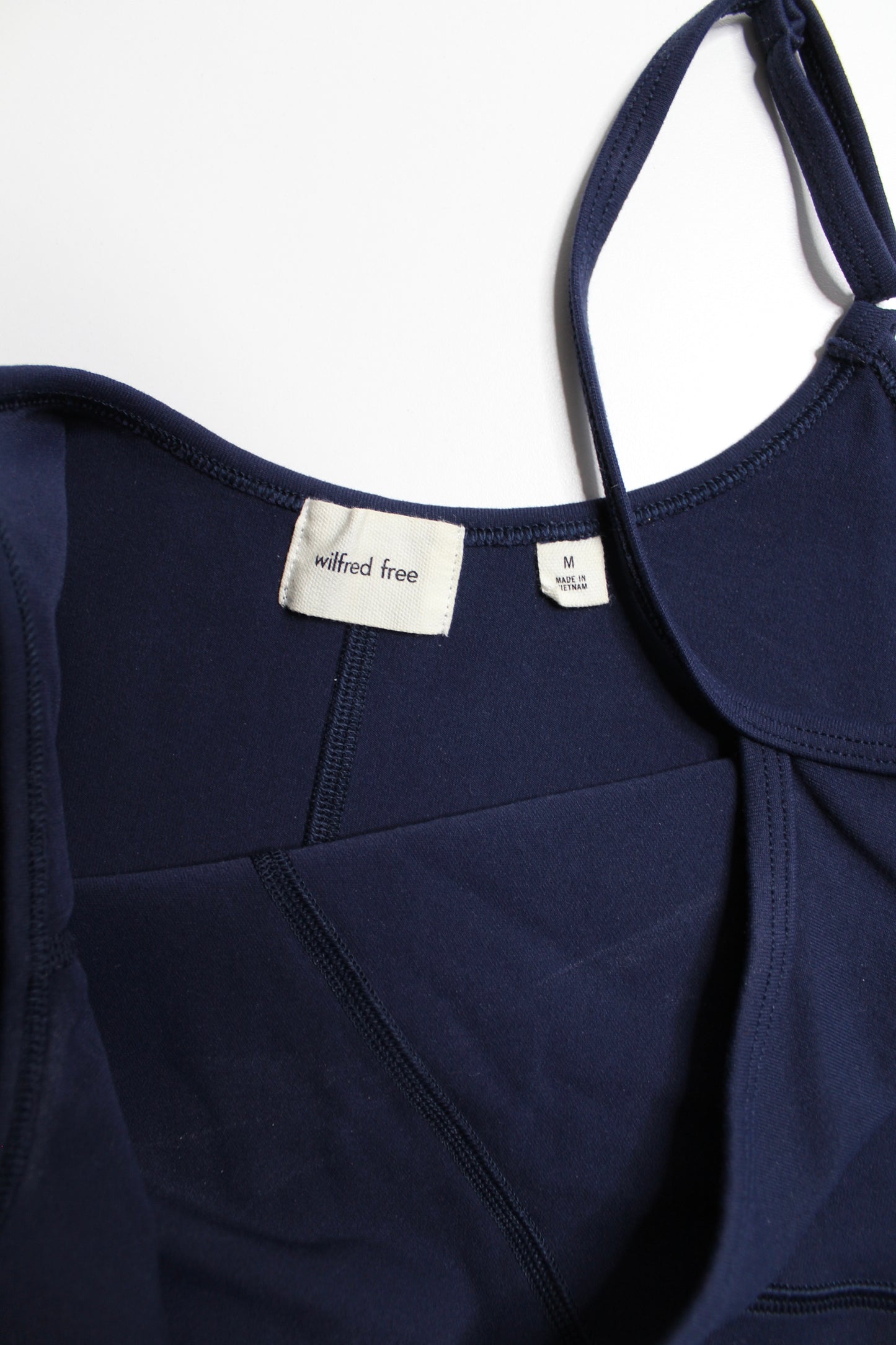 Aritzia Wilfred Free navy ‘divinity’ shorts romper, size medium