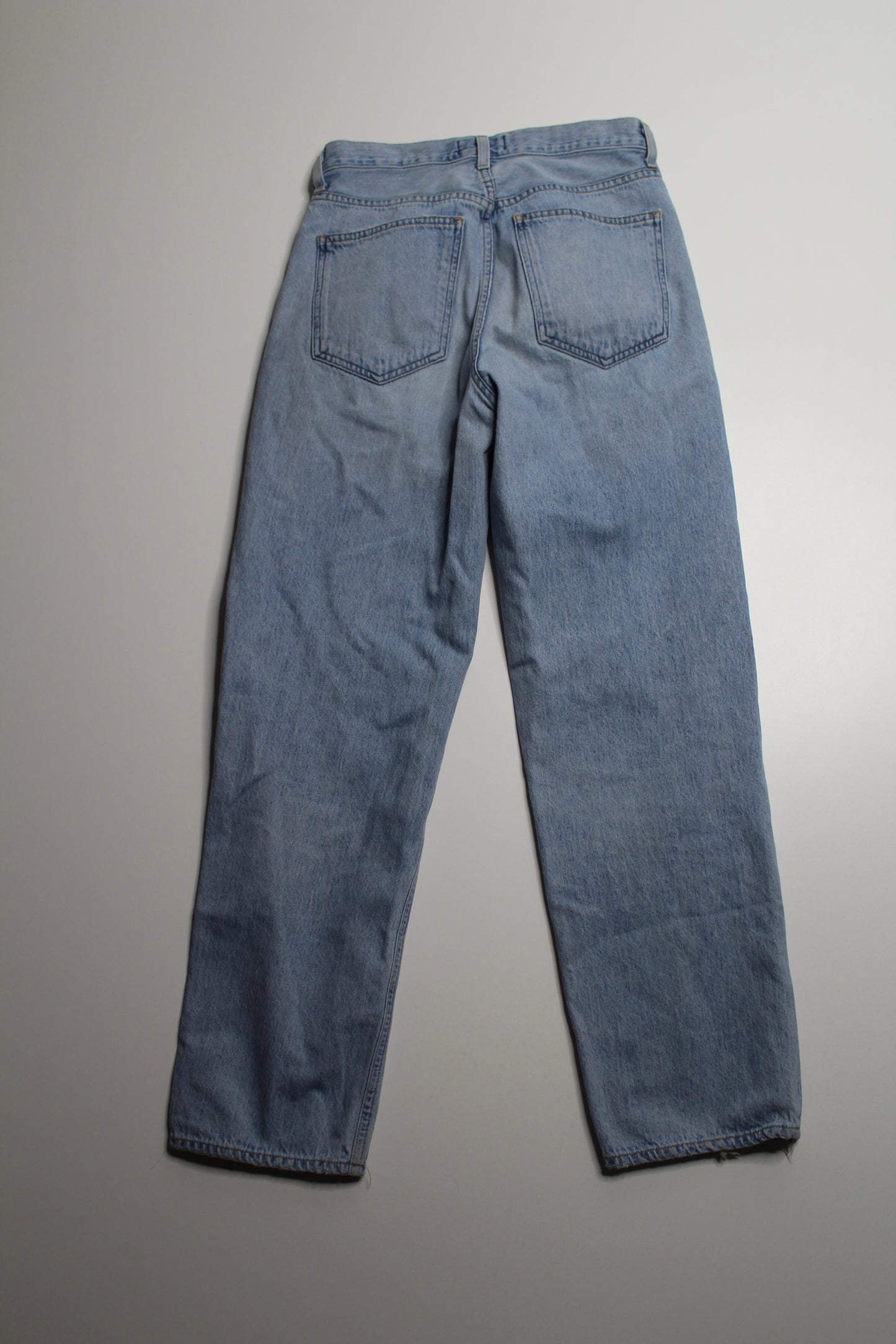 AGOLDE 'criss cross straight leg' jeans, size 25 (loose fit) (sale: was $78)