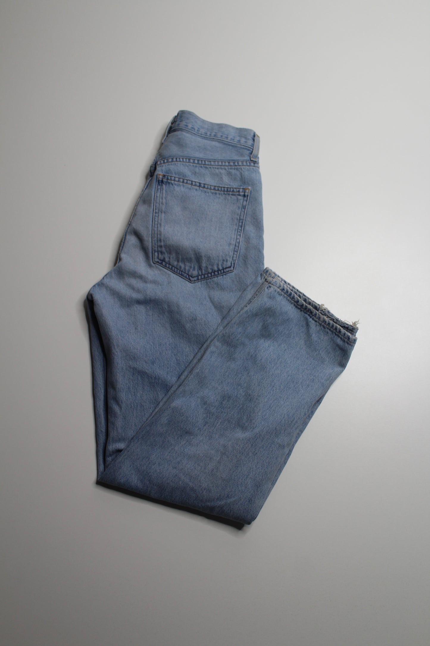 AGOLDE 'criss cross straight leg' jeans, size 25 (loose fit) (sale: was $78)