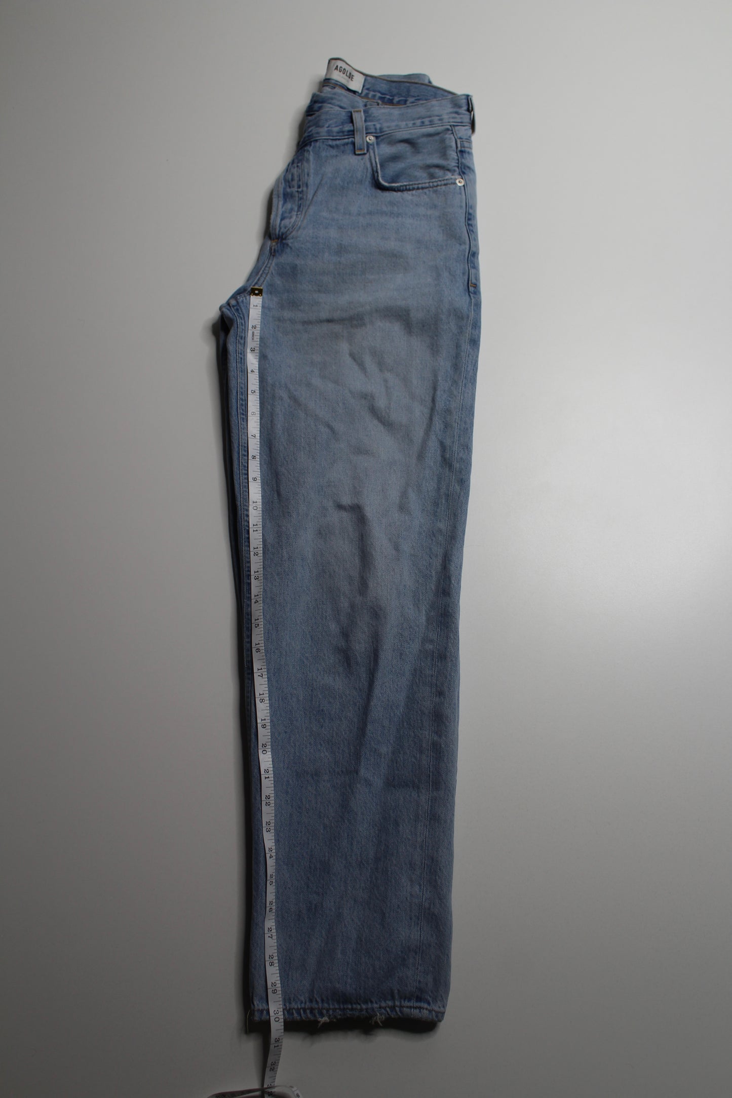 AGOLDE 'criss cross straight leg' jeans, size 25 (loose fit) (sale: was $78)