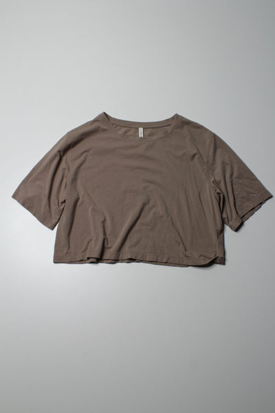 Aritzia The Group Babaton taupe cropped t shirt, size xs (oversized loose fit)