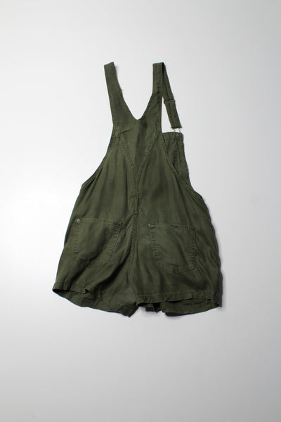 Aritzia dark olive shorts overalls, size xs