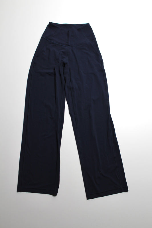 Lululemon true navy 'align' wide leg pant, size 4