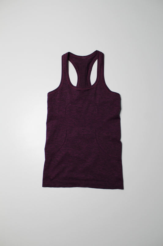 Lululemon maroon/plum ‘swiftly tech’ tank, size 4