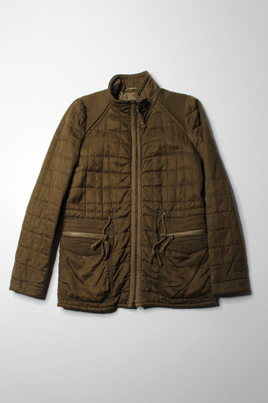 Aritzia Wilfred dark olive marquis quilted jacket, size ten