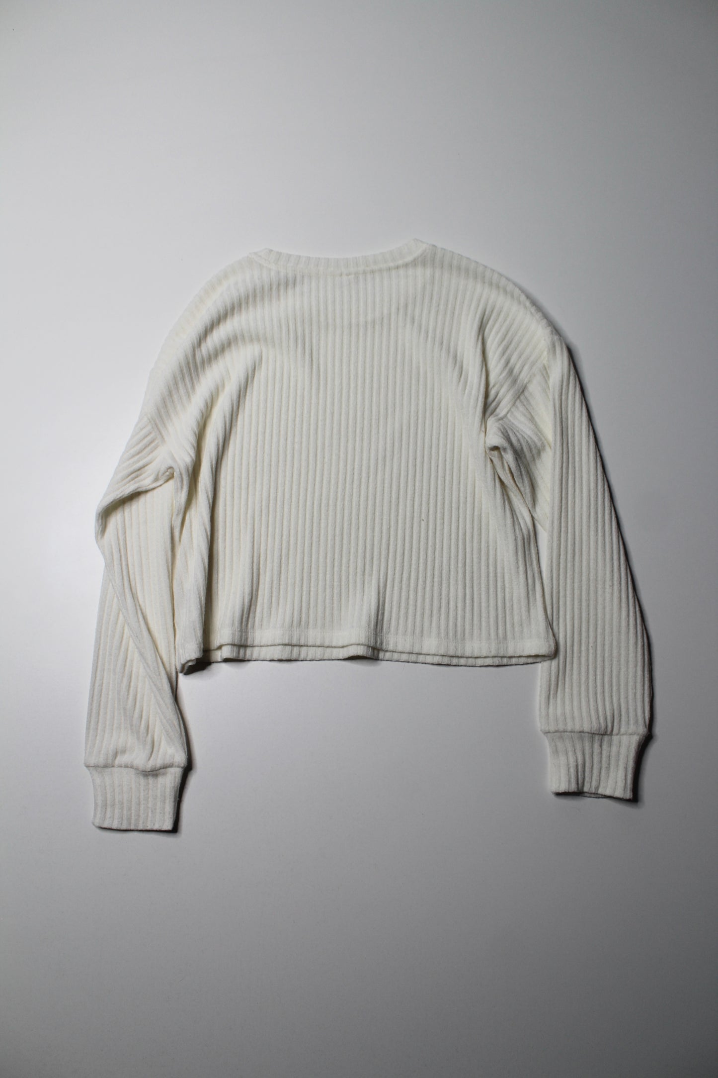 Aritzia Wilfred Free cream ribbed long sleeve, size medium