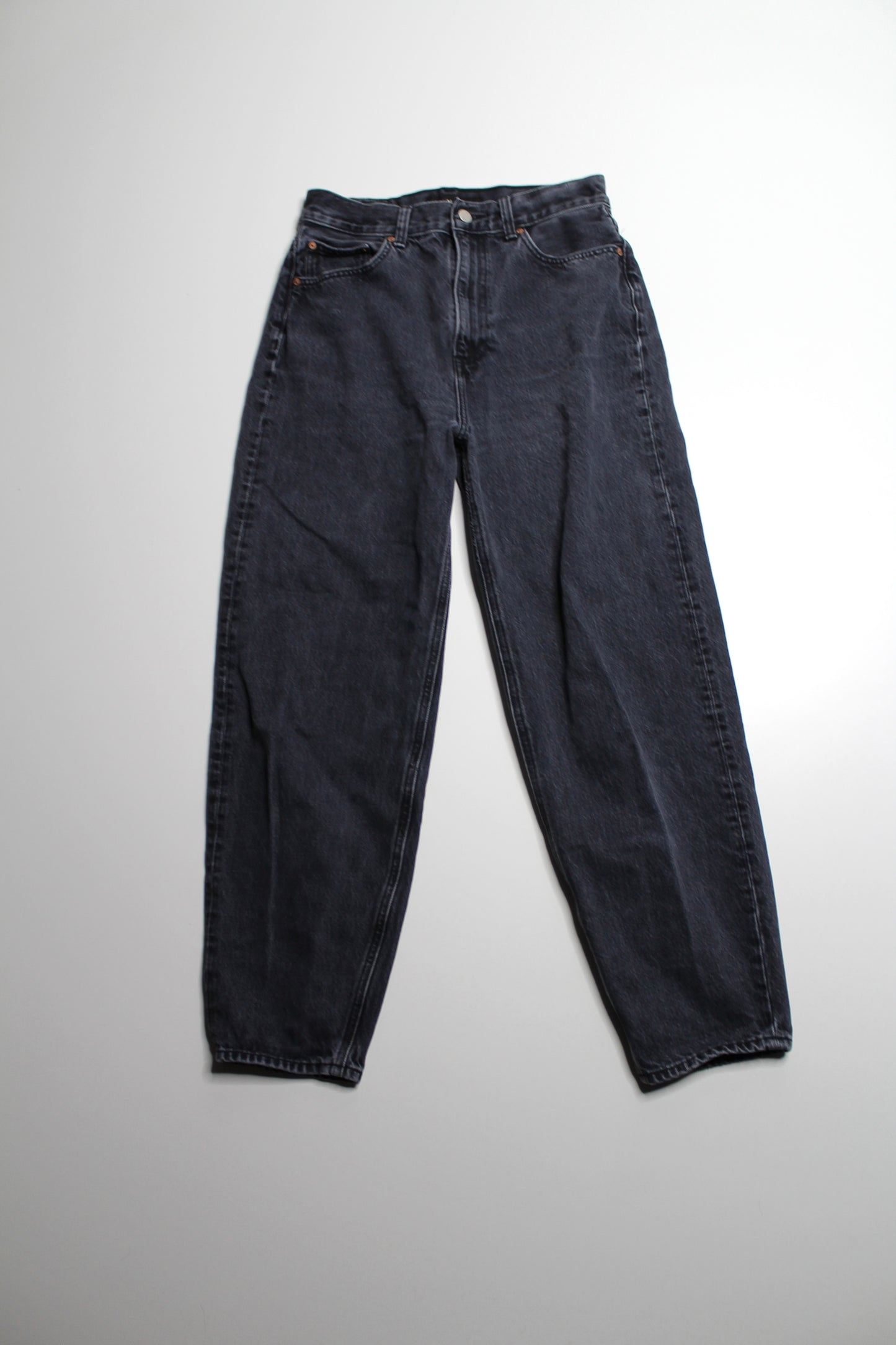 Aritzia Denim Forum black wash high rise ‘Gia carrot’ jean, size 27 (28L)