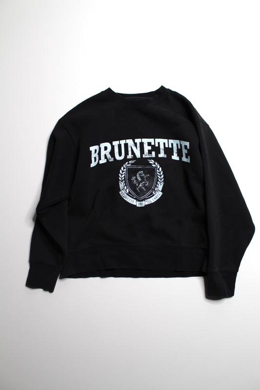 Brunette The Label black ‘1981’ sweater, size xs/s (relaxed fit)
