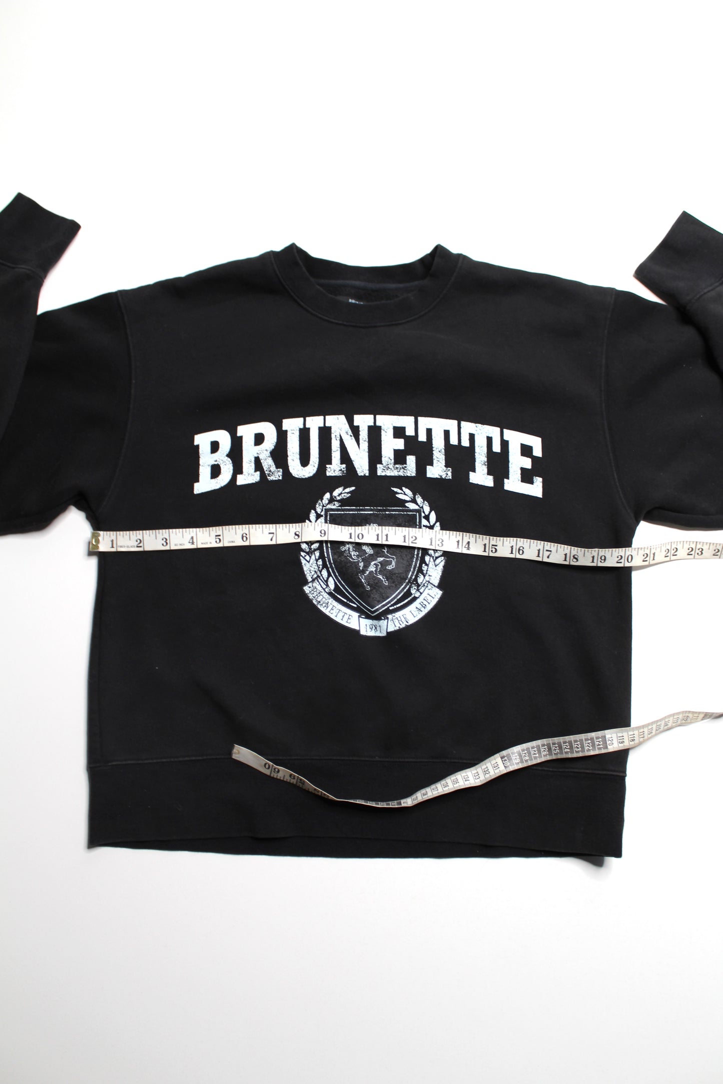 Brunette The Label black ‘1981’ sweater, size xs/s (relaxed fit)