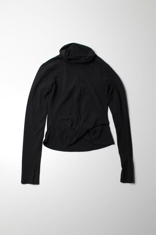 Lululemon black ‘melodic movement’ cropped turtleneck long sleeve, no size. fits like 4 *nulu