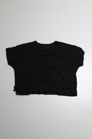 Lululemon black cheetah print cropped t shirt, no size. Fits like size 6 (loose oversized fit)