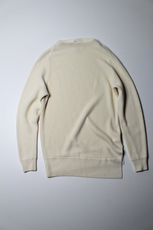 Club Monaco cream knit sweater, size medium