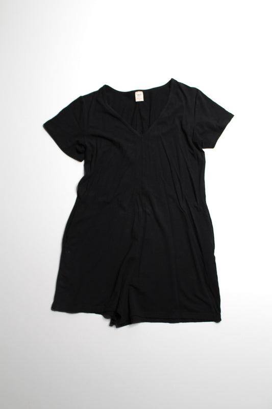 Smash + Tess black shorts romper, size small