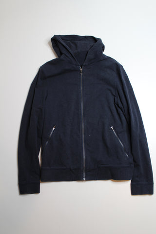 Mens lulu heathered inkwell cross cut hoodie, size large  (price reduced: was $30)