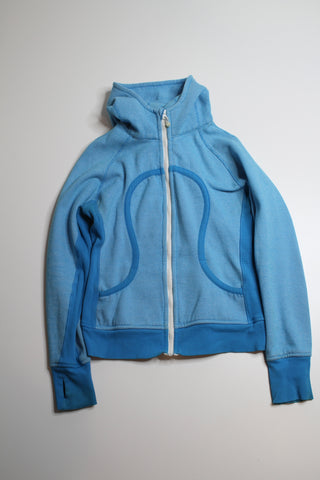 Lululemon blue stripe scuba zip up hoodie jacket, size 10 (price reduced: was $25) (additional 20% off)