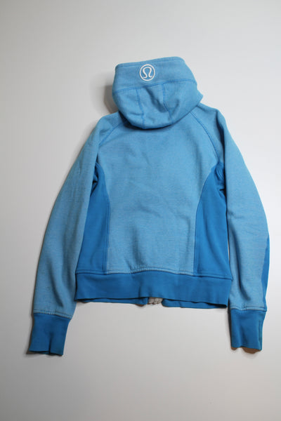 Lululemon blue stripe scuba zip up hoodie jacket, size 10 (price reduced: was $25)