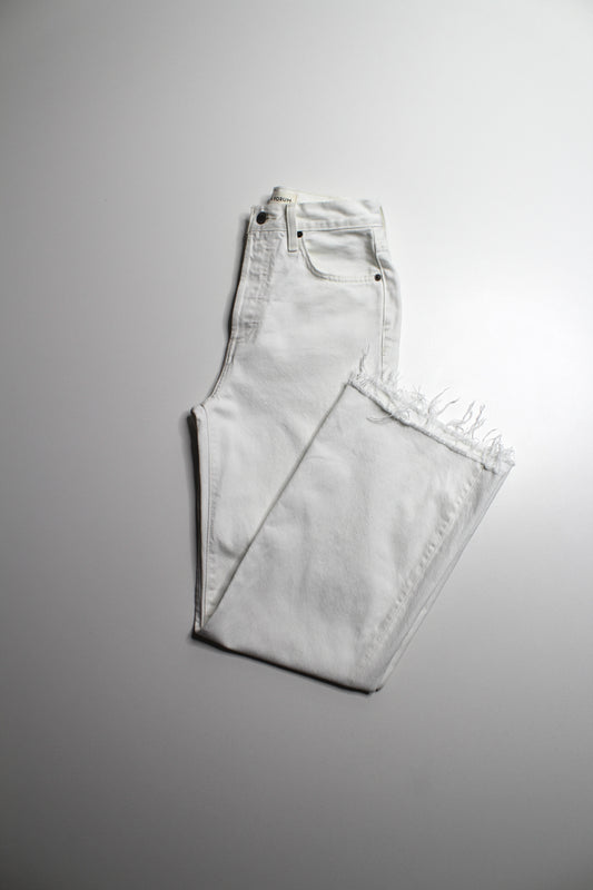 Aritzia Denim Forum white ‘farrah’ high rise wide leg jeans, size 25 (27")
