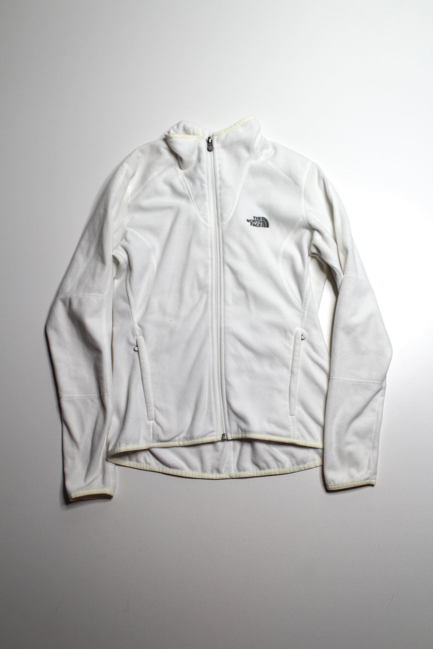 The North Face white fleece zip up long sleeve, size small (additional 50% off at checkout)