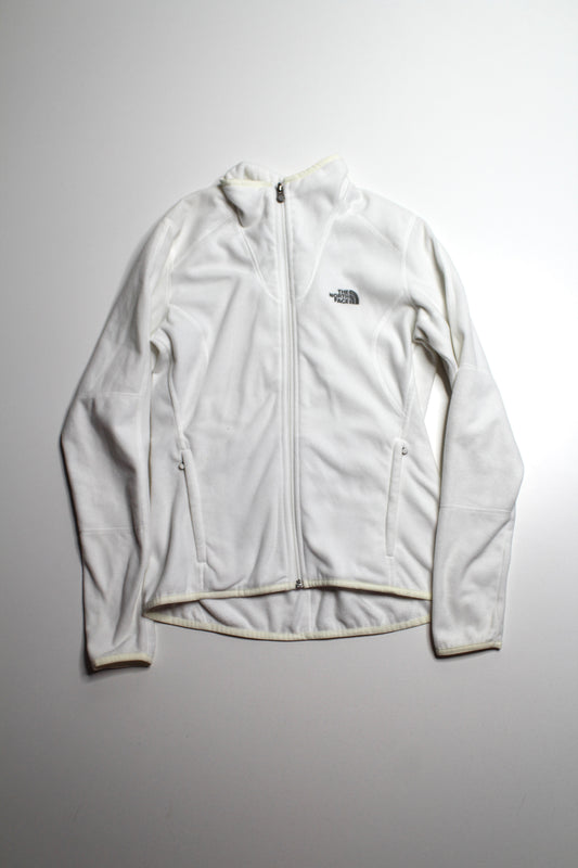 The North Face white fleece zip up long sleeve, size small