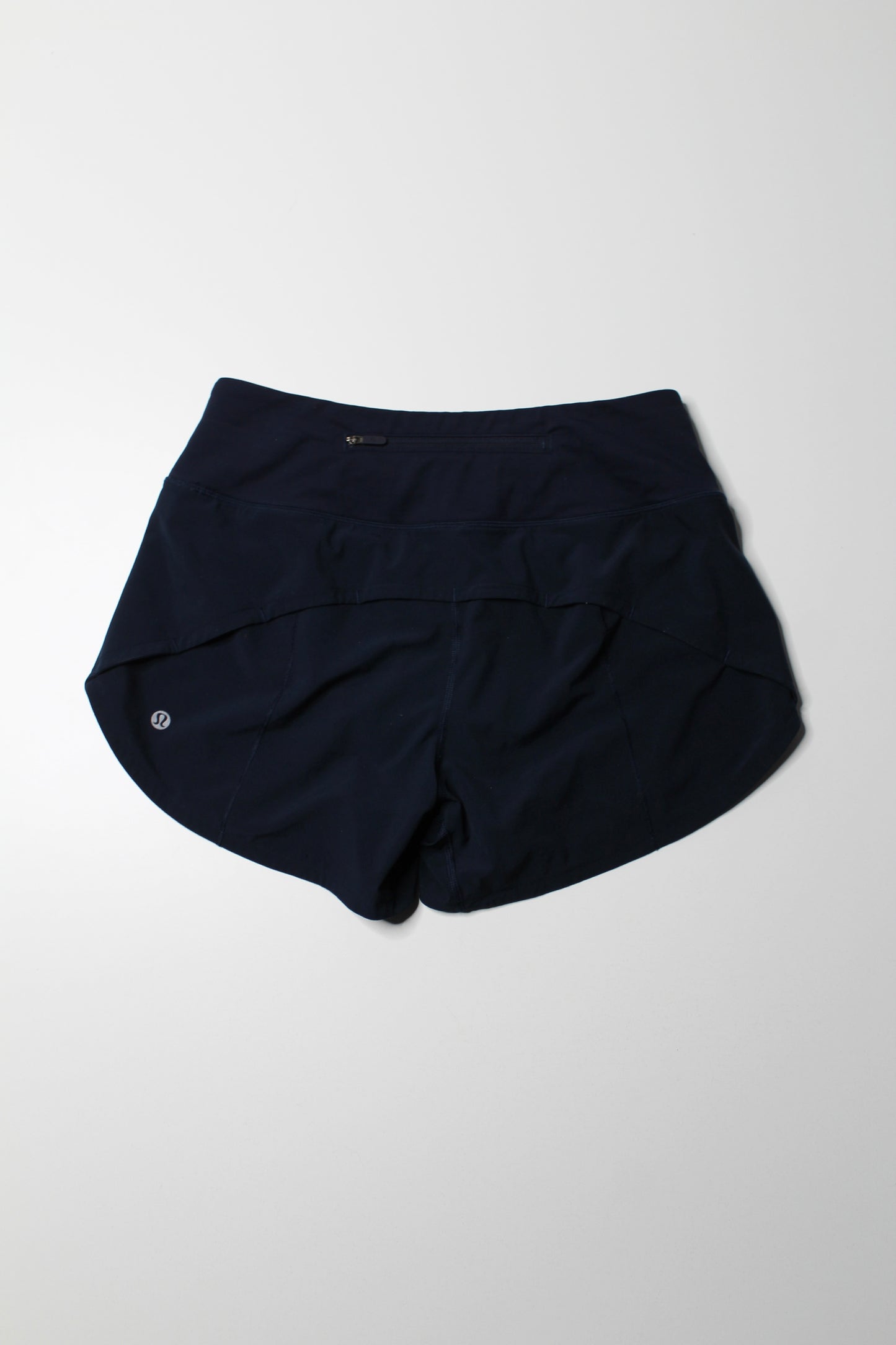 Lululemon navy ‘speed up’ shorts, size 4 (4”)