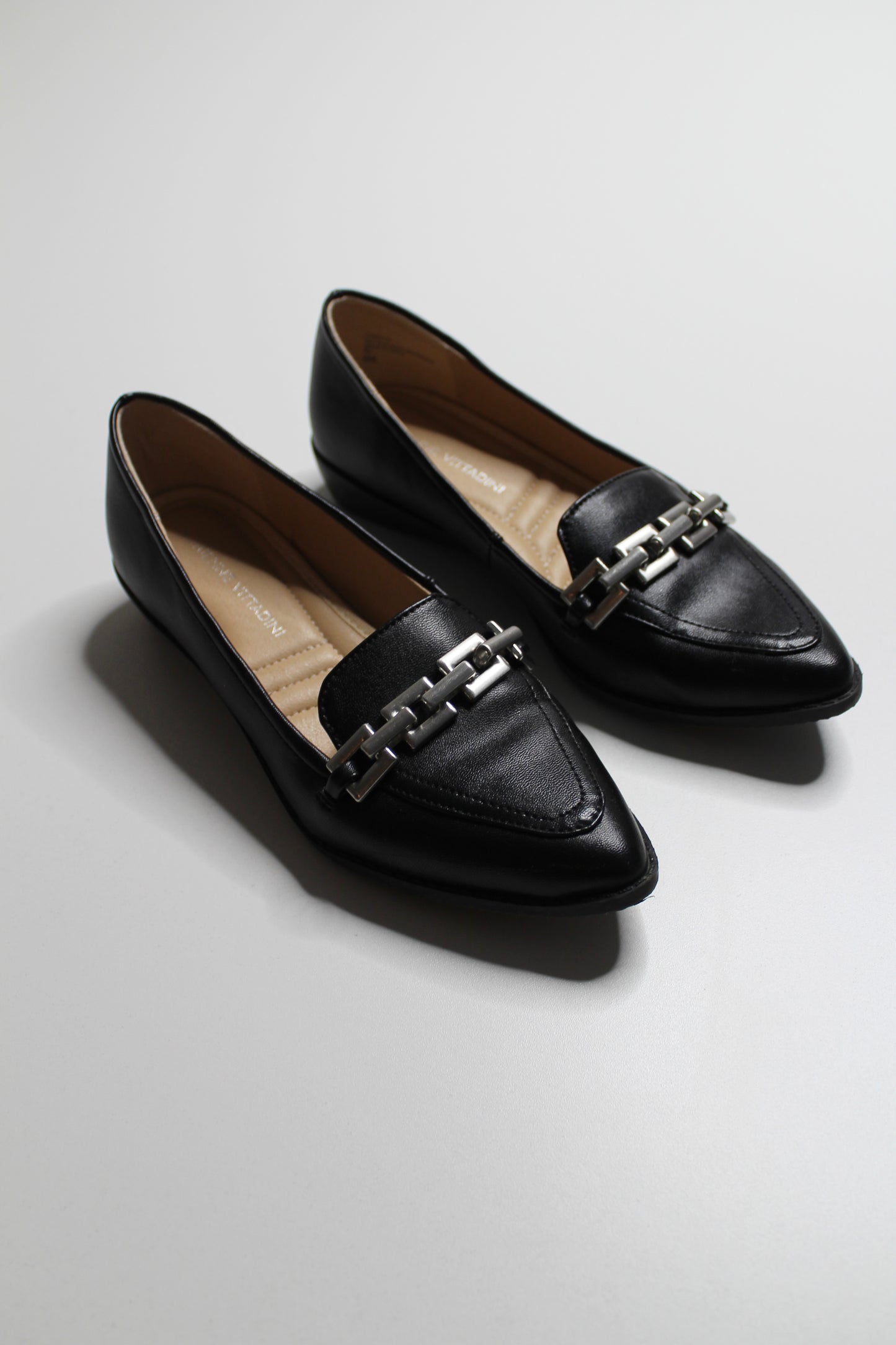 Adrienne Vittadini Carolyn black loafers, size 6 (price reduced: was $48)