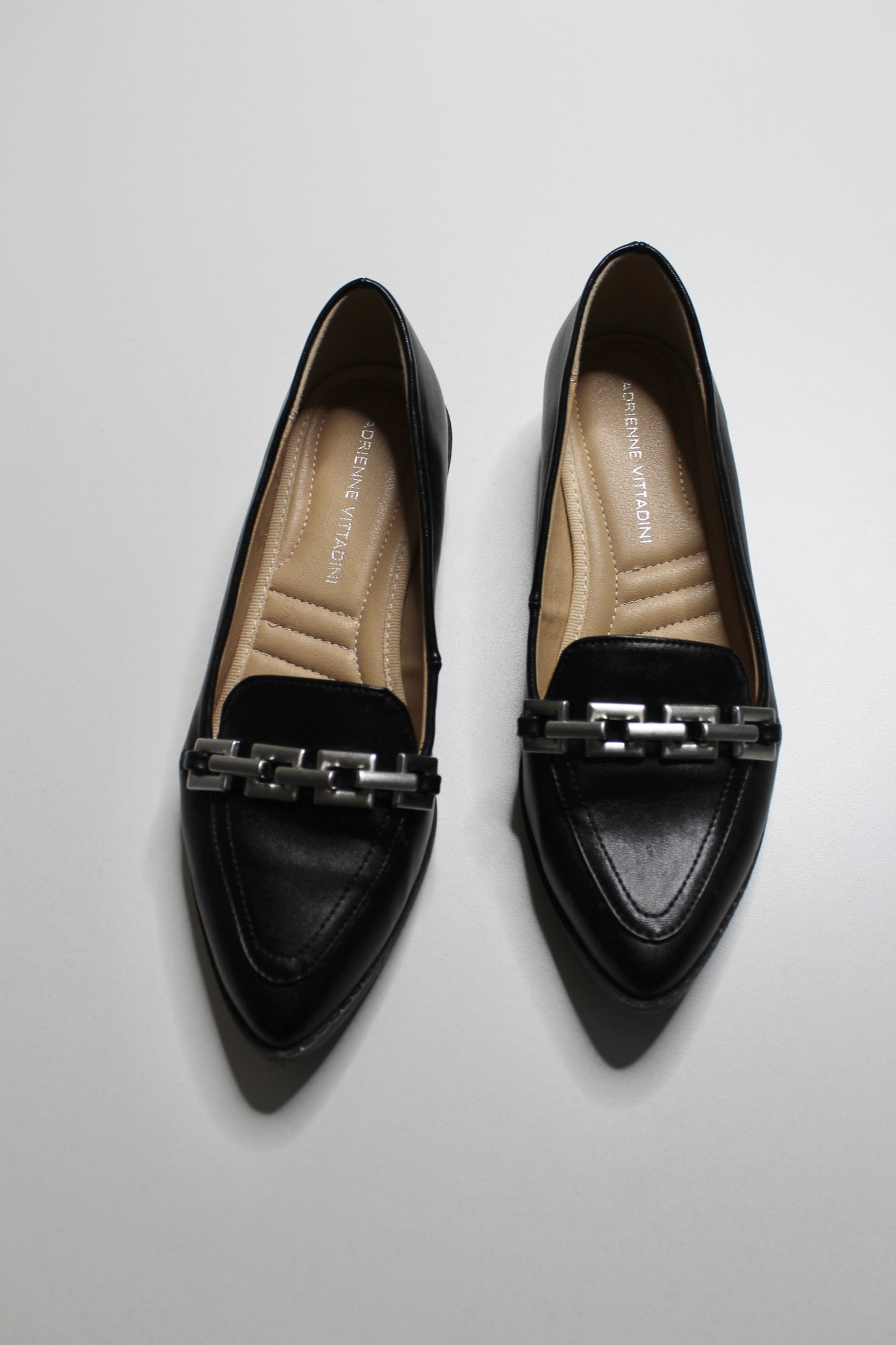 Adrienne Vittadini Carolyn black loafers, size 6 (price reduced: was $48)