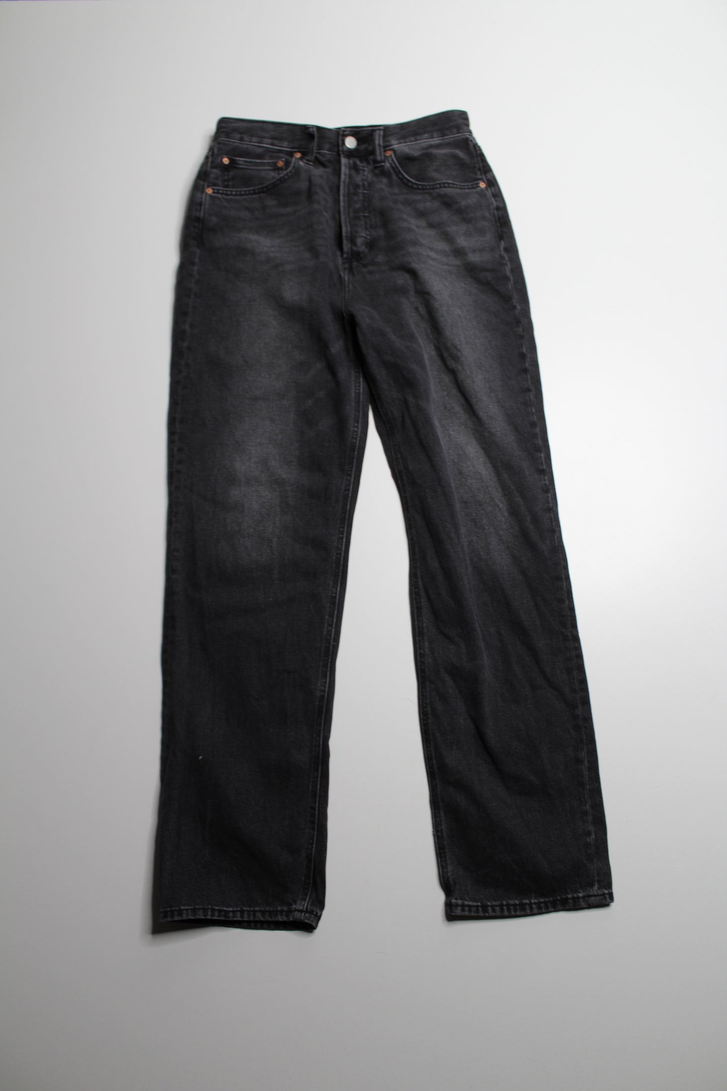 Aritzia Denim forum black eyeliner 'Joni high rise loose' jeans, size 28 (30L)