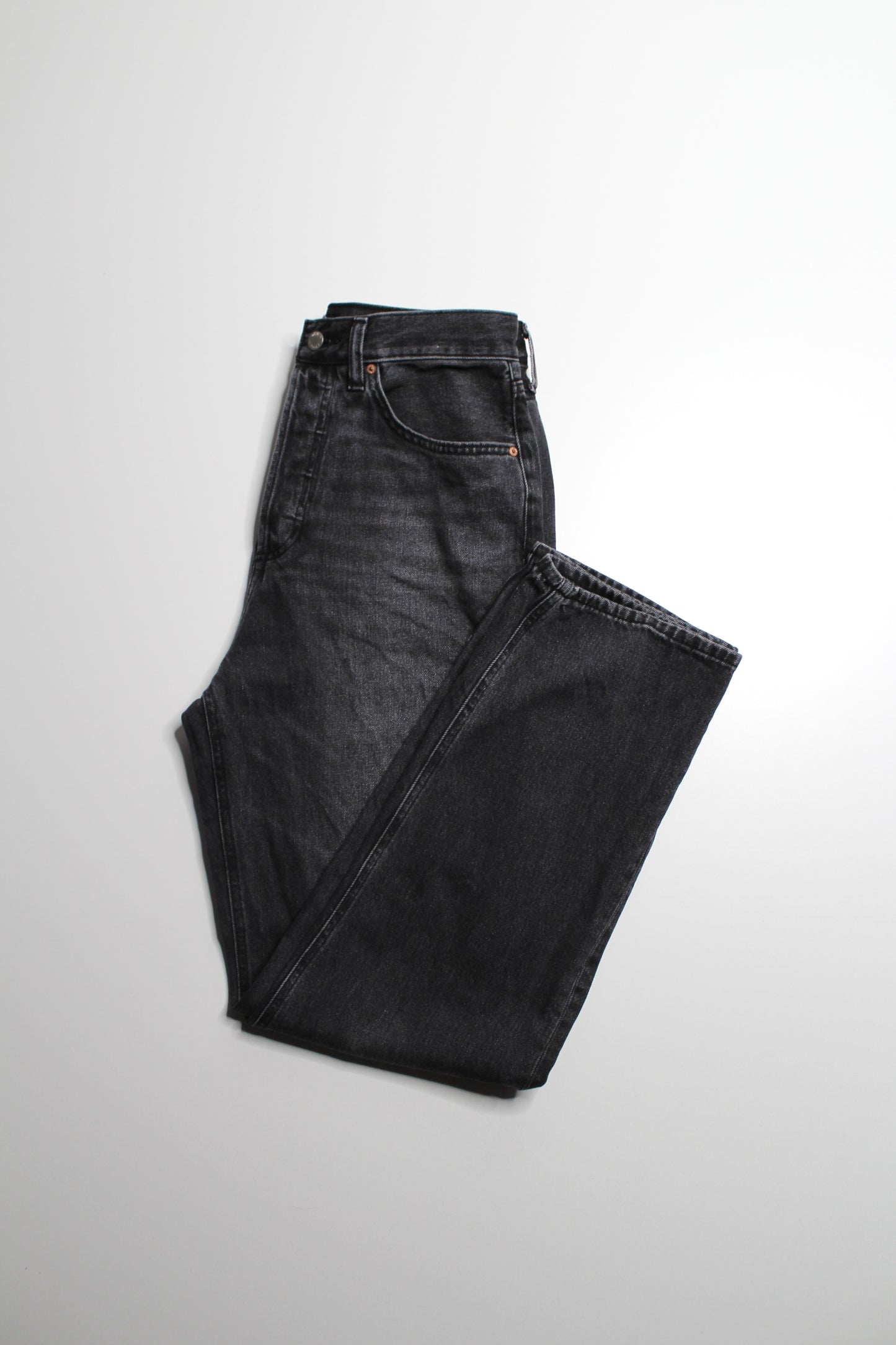 Aritzia Denim forum black eyeliner 'Joni high rise loose' jeans, size 28 (30L)