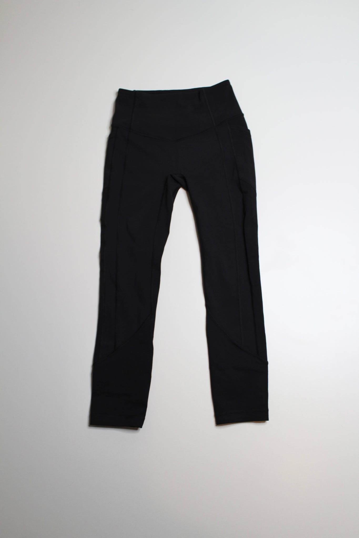 Lululemon black all the right places crop leggings, size 4 (23”) (price reduced: was $48)