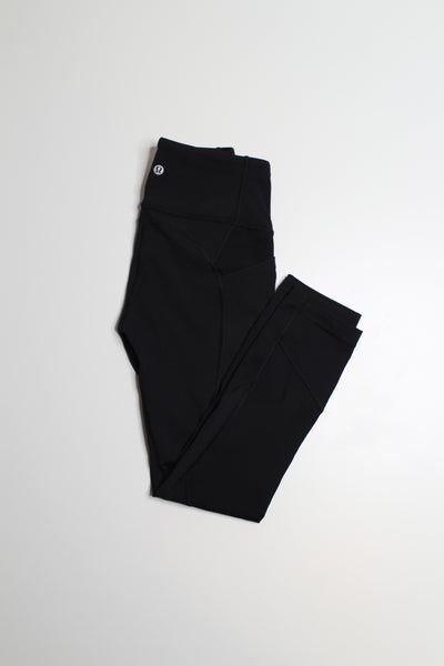 Lululemon black all the right places crop leggings, size 4 (23”) (price reduced: was $48)