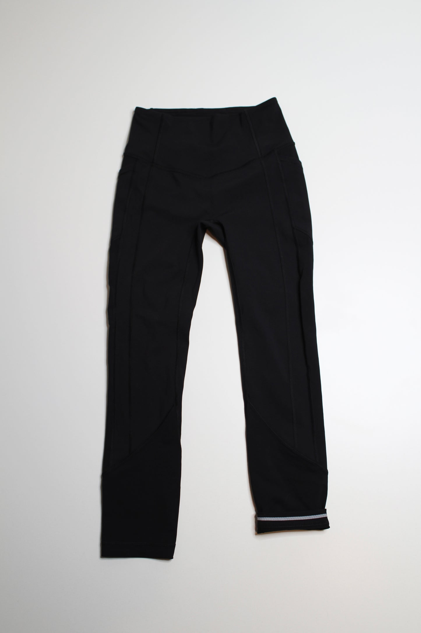 Lululemon black all the right places crop leggings, size 4 (23”) (price reduced: was $48)