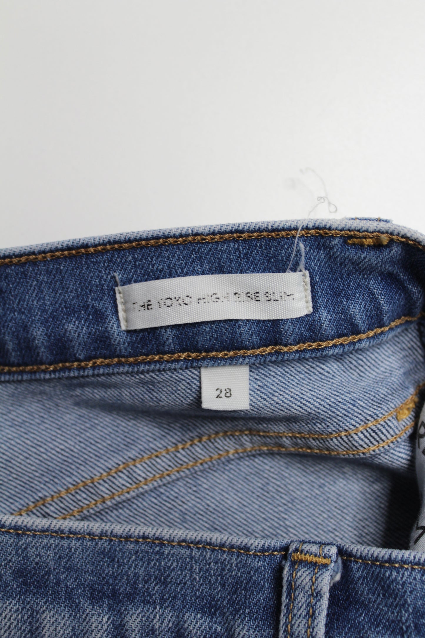 Aritzia Denim Forum distressed 'Yoko high rise slim' jeans, size 28