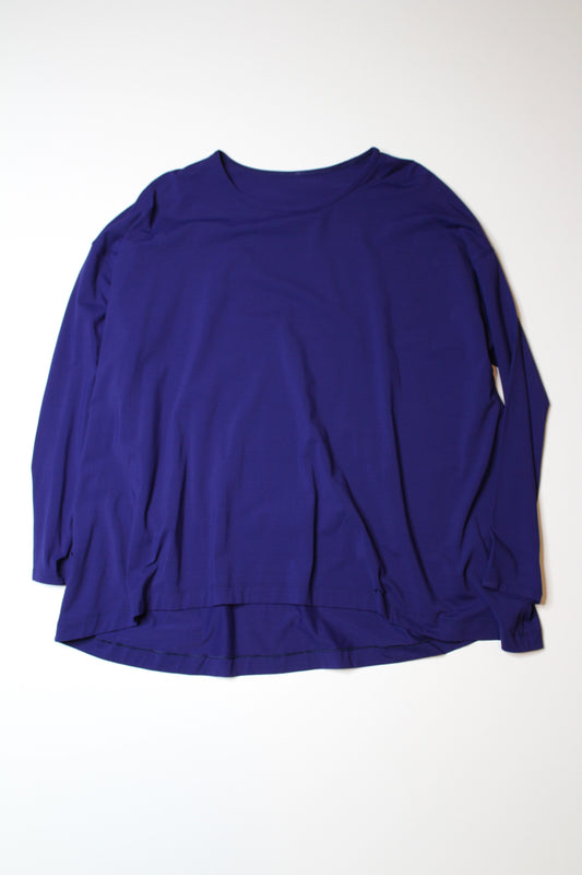 Lululemon royal blue rulu long sleeve, no size. fits like size 12 (price reduced: was $36)