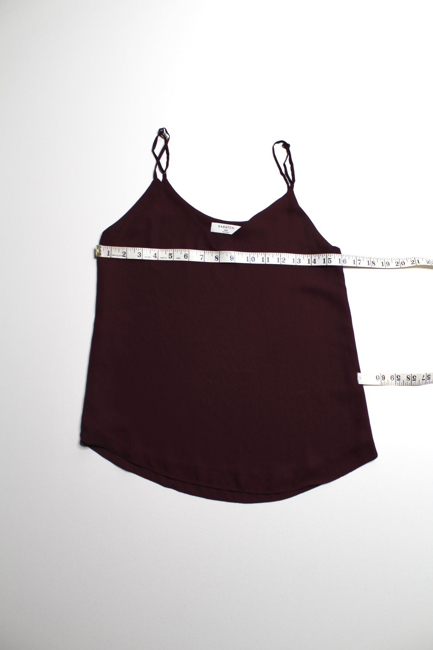Aritzia Babaton maroon ‘everly’ camisole, size xxs (loose fit)