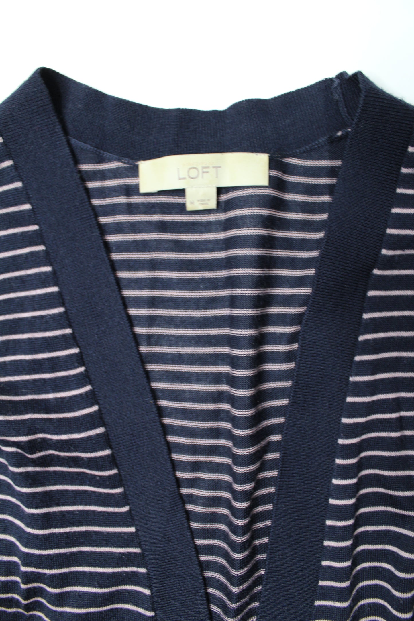 LOFT striped cardigan, size medium