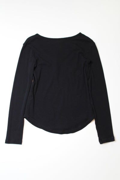 Tentree black waffle henley long sleeve, size small *new without tags (price reduced: was $40)