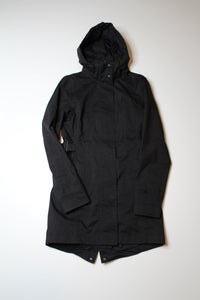 The North Face black trench rain jacket, size xs (additional 50% off)