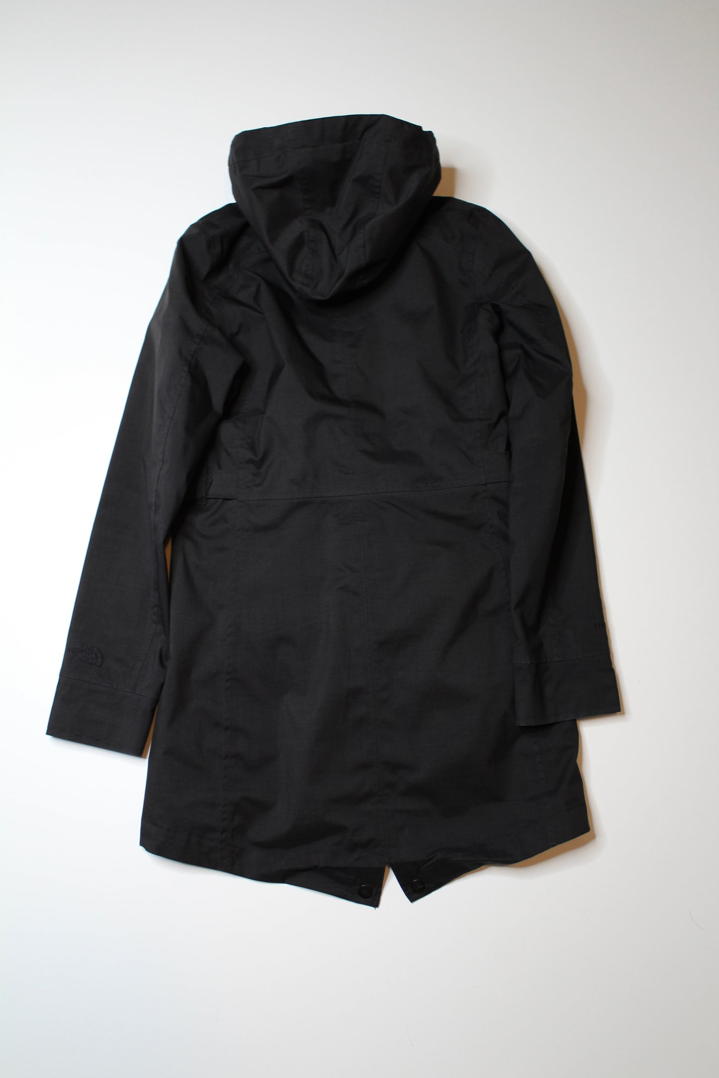 The North Face black trench coat rain jacket, size xs (additional 20% off)