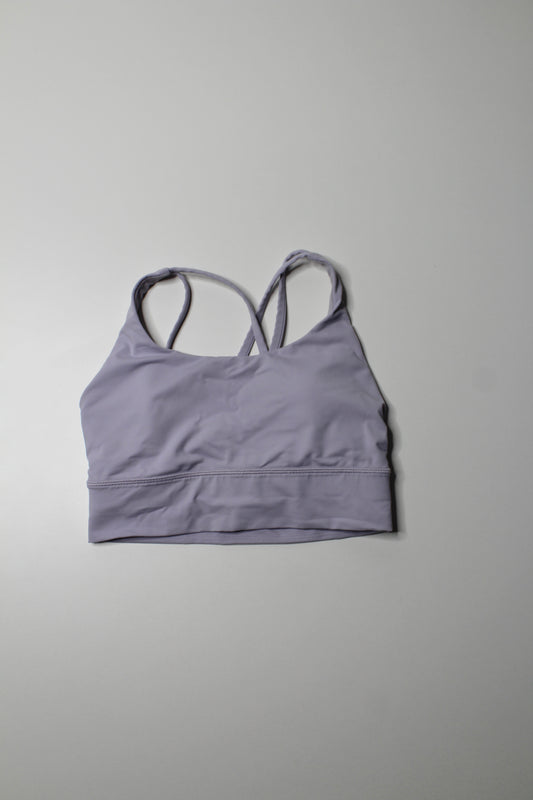 Lululemon light purple 'energy' bra, size 6 *long line