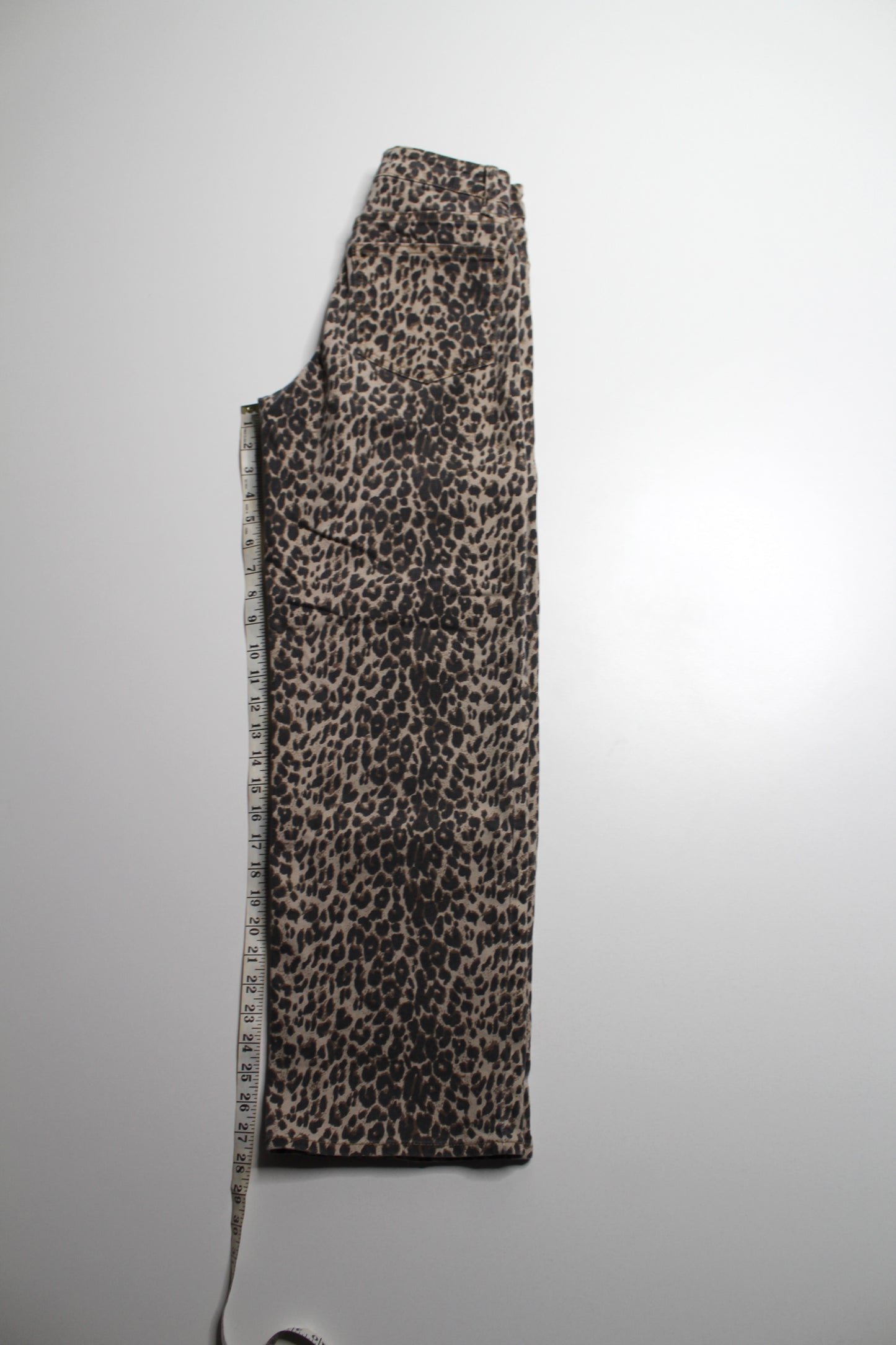 JBD high rise leopard straight leg denim jeans, size 24 (fits 24/25) (sale: was $40)