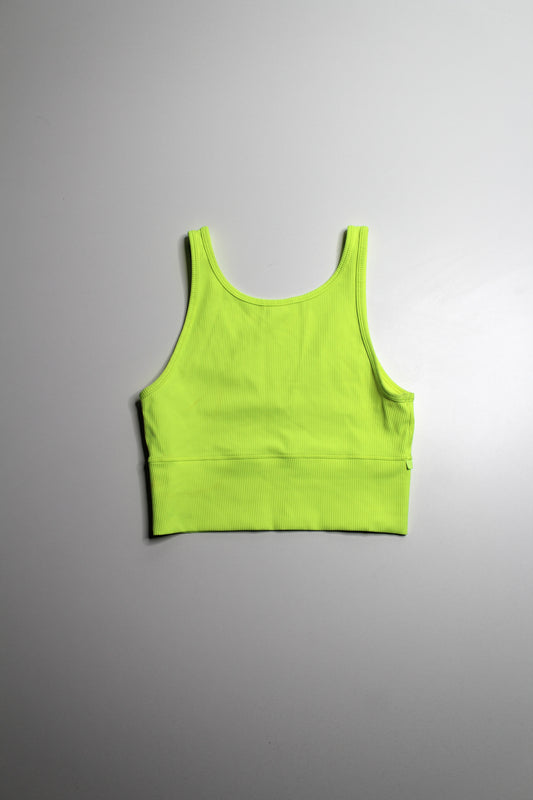 Lululemon neon ‘power pivot’ tank, no size. Fits like 8 *ribbed
