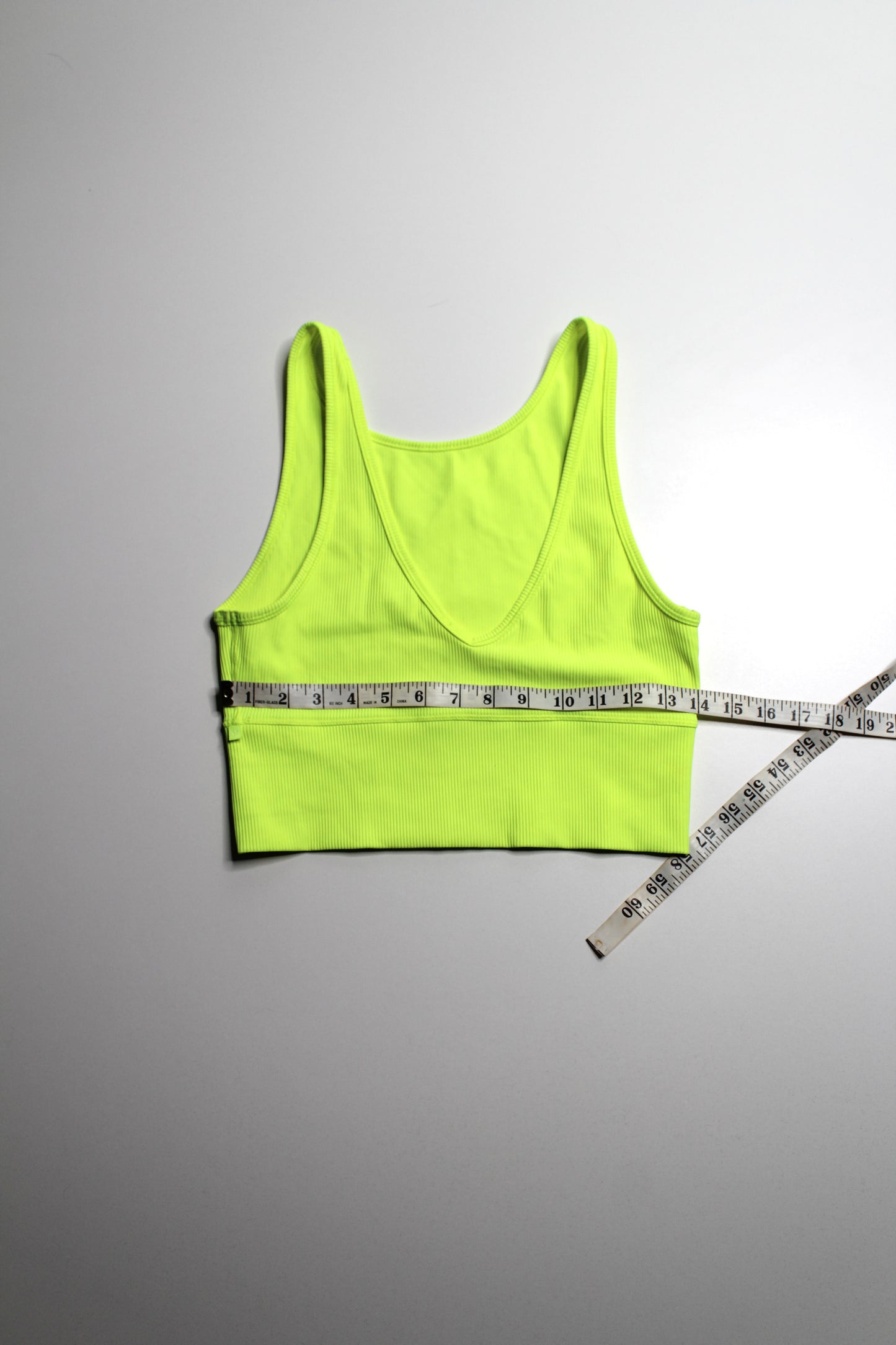 Lululemon neon ‘power pivot’ tank, no size. Fits like 8 *ribbed
