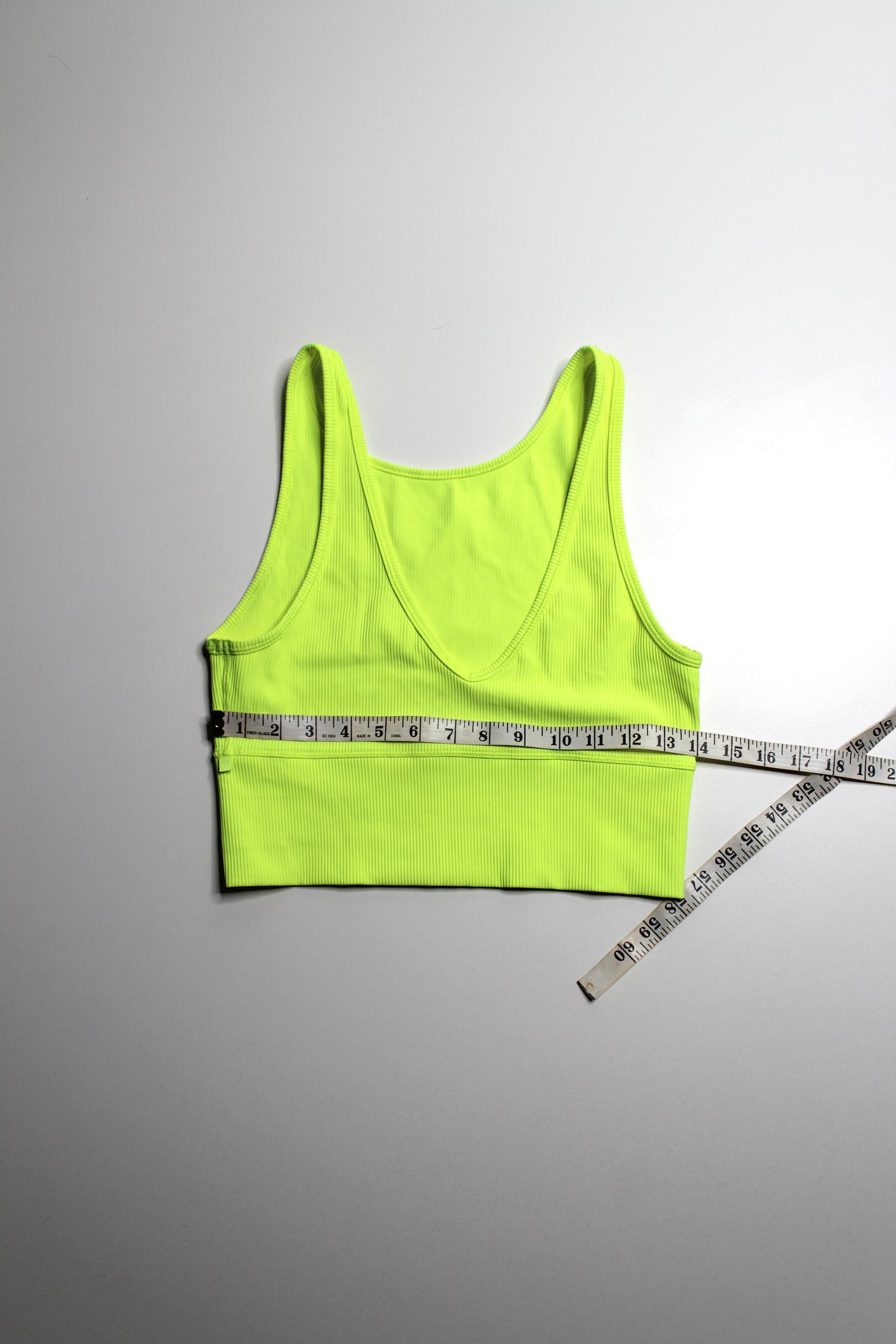 Lululemon neon ‘power pivot’ tank, no size. Fits like 8 *ribbed