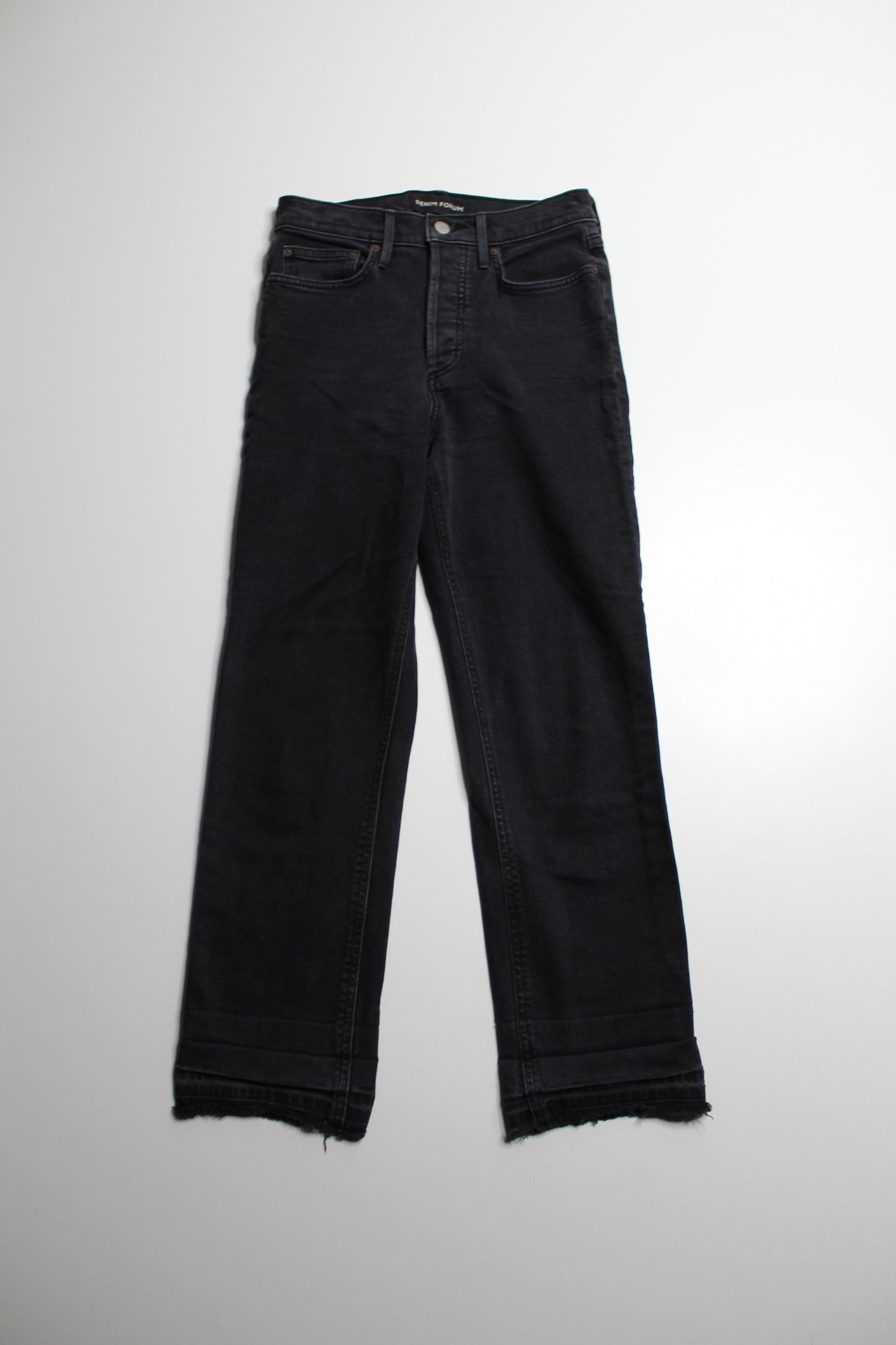 Aritzia Denim Forum black eyeliner 'arlo high rise straight' jeans, size 27