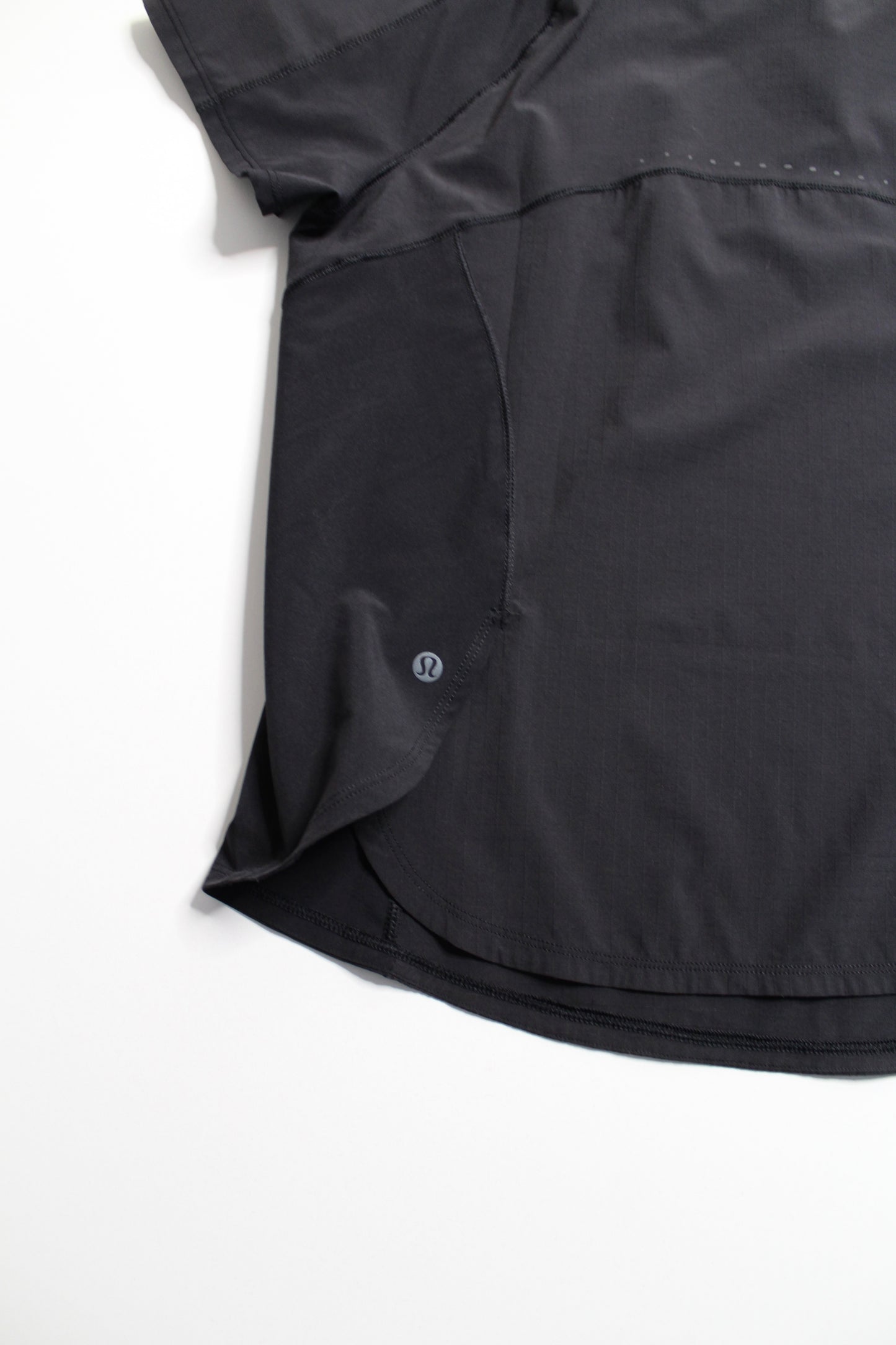 Lululemon black short sleeve run shirt, size 8 (price reduced: was $30)